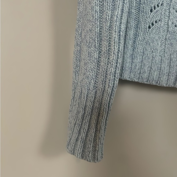 Y2K Express Knit Long Sleeve Blue Crew Neck Sweater - Size Medium - Picture 6 of 11